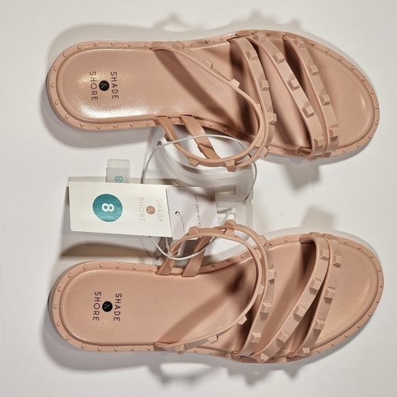 Women's Shade & Shore Liv Jelly Slip-On Sandal Matte Blush Size 8 NWT - Picture 9 of 13